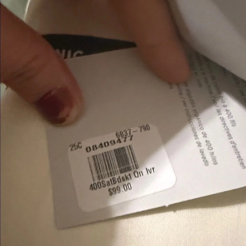 West Elm Organic White Bed Skirt